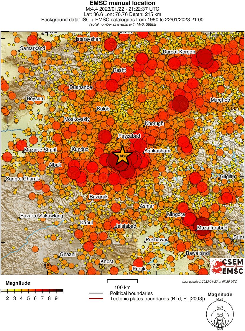 regional magnitude historical seismicity