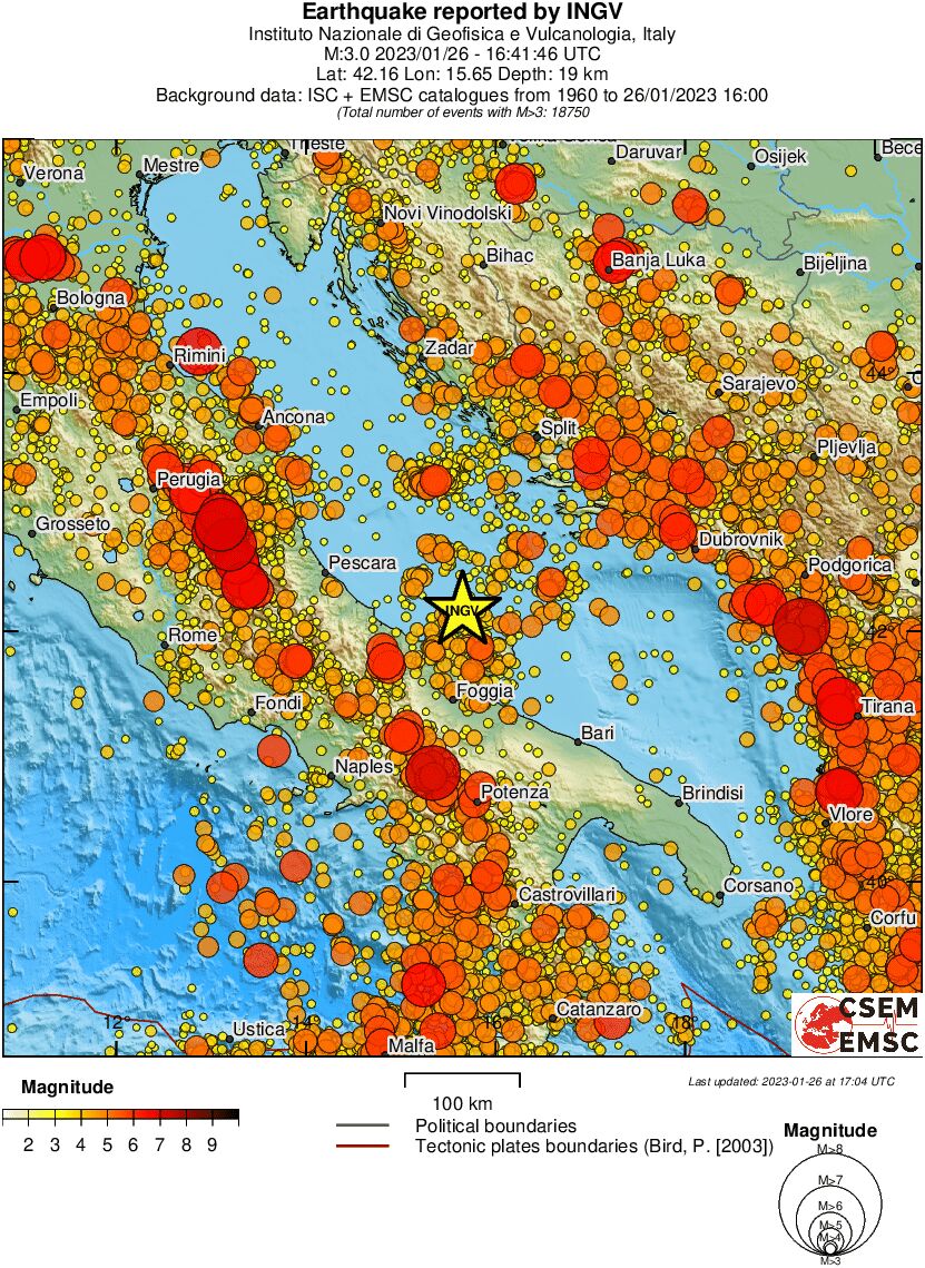 regional magnitude historical seismicity