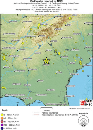regional historical seismicity
