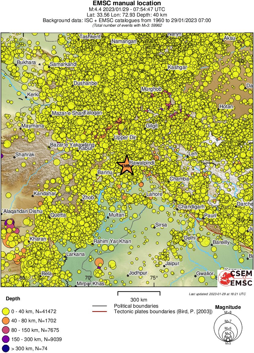 wide historical seismicity