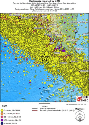 regional historical seismicity