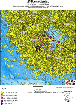 regional historical seismicity