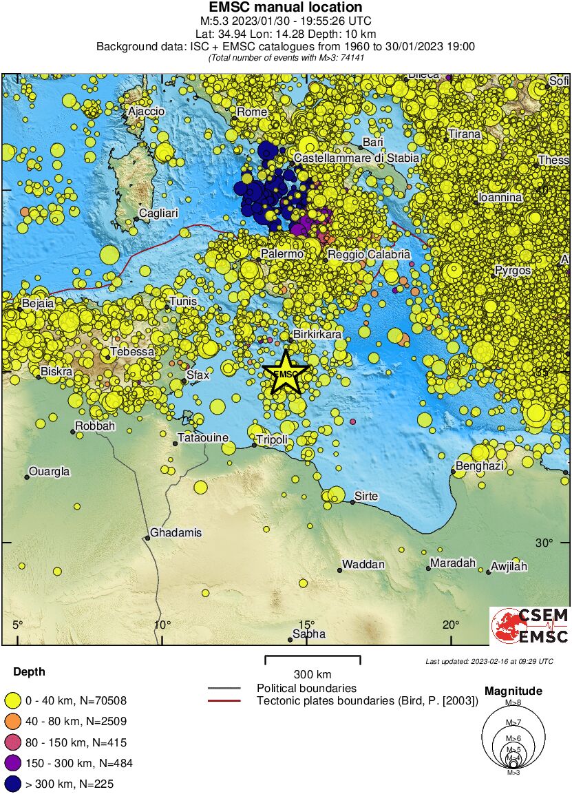 wide historical seismicity