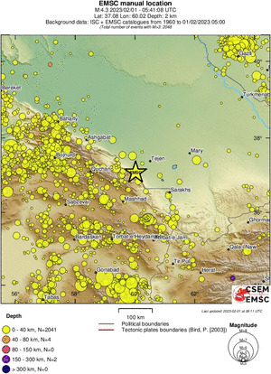 regional historical seismicity
