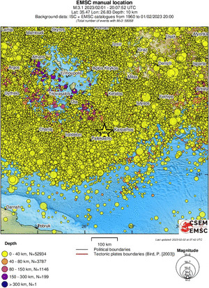regional historical seismicity
