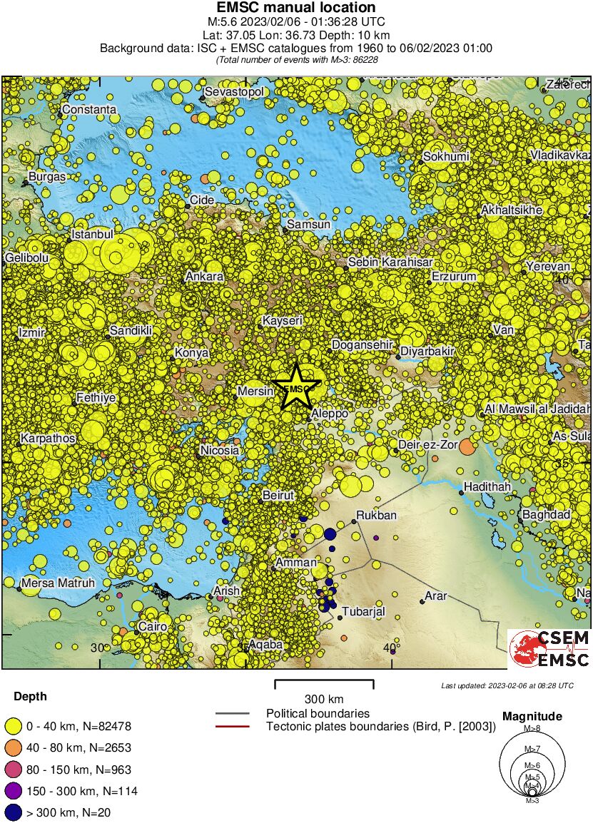 wide historical seismicity