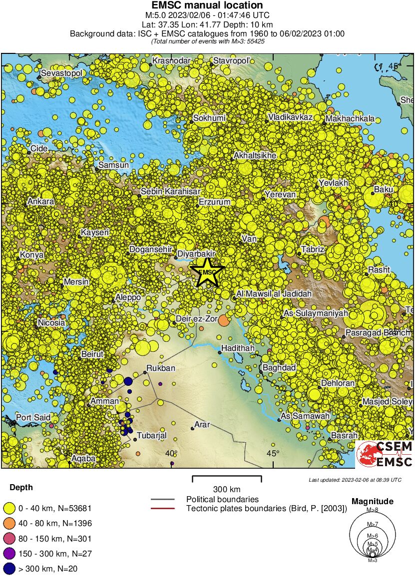 wide historical seismicity
