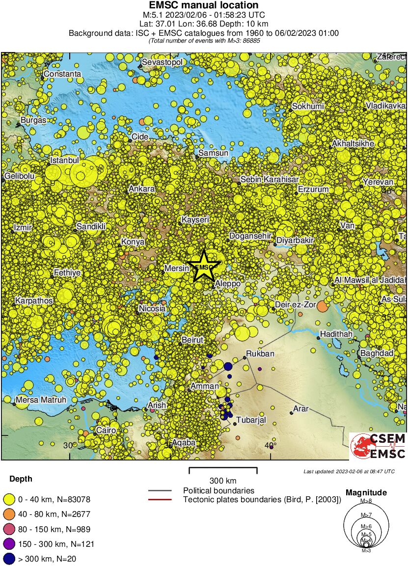 wide historical seismicity