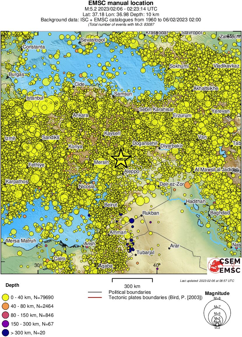 wide historical seismicity