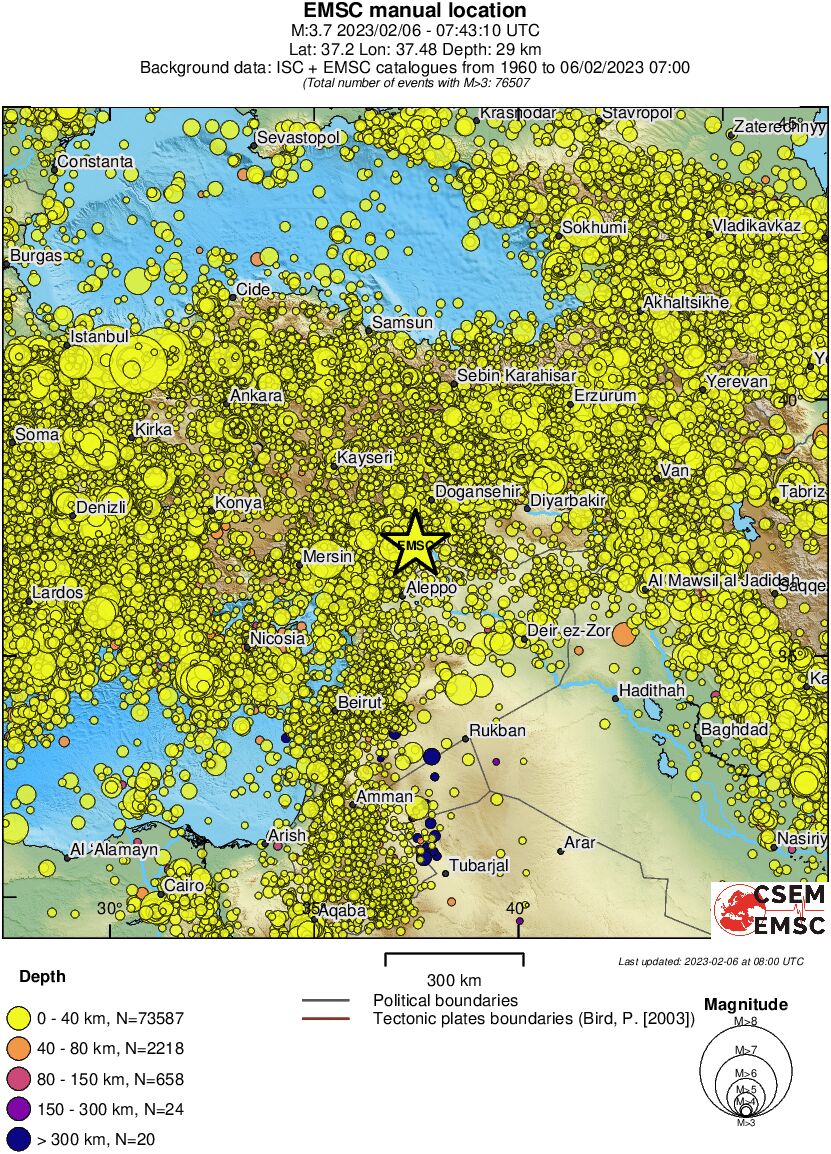 wide historical seismicity