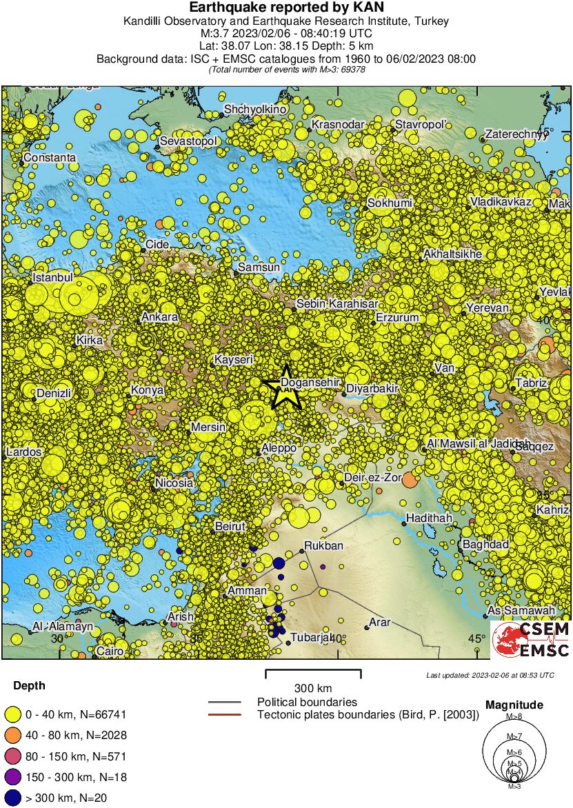 wide historical seismicity