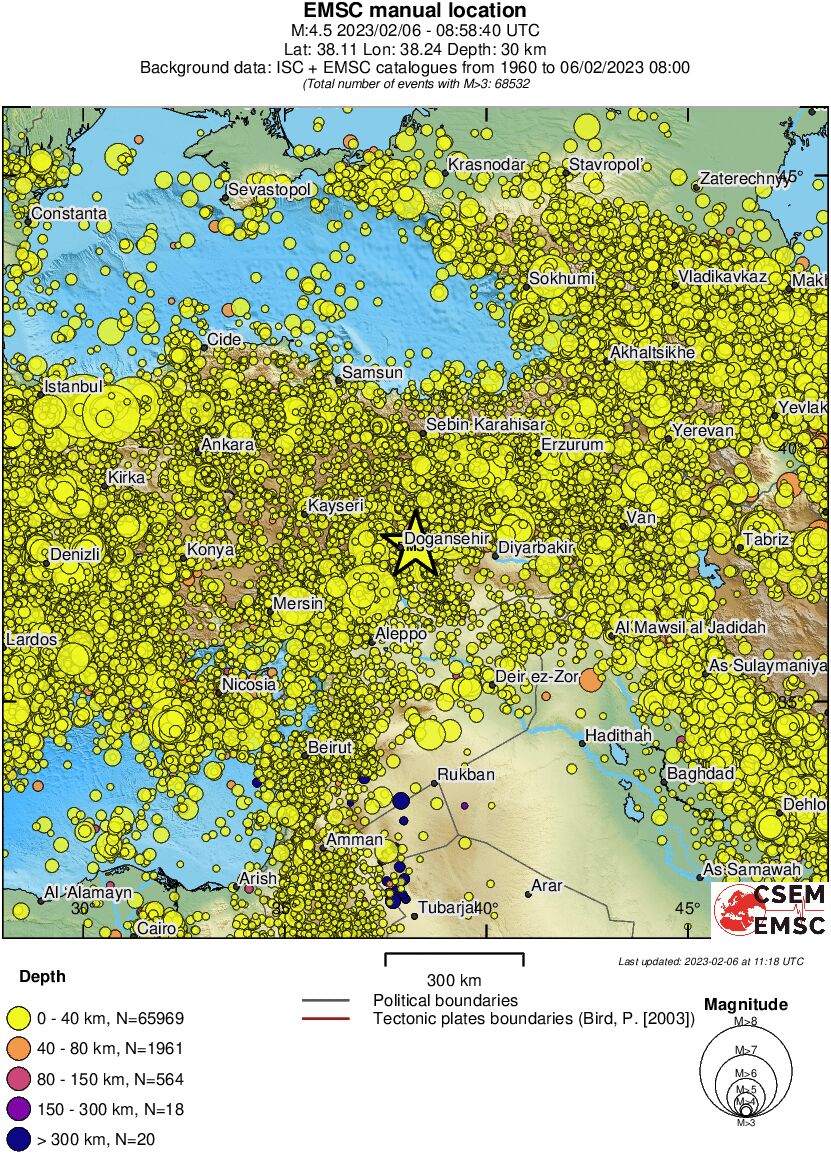 wide historical seismicity