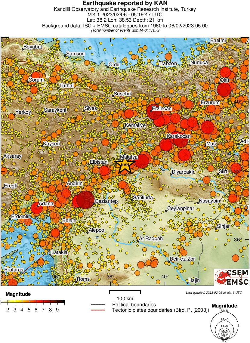 regional magnitude historical seismicity