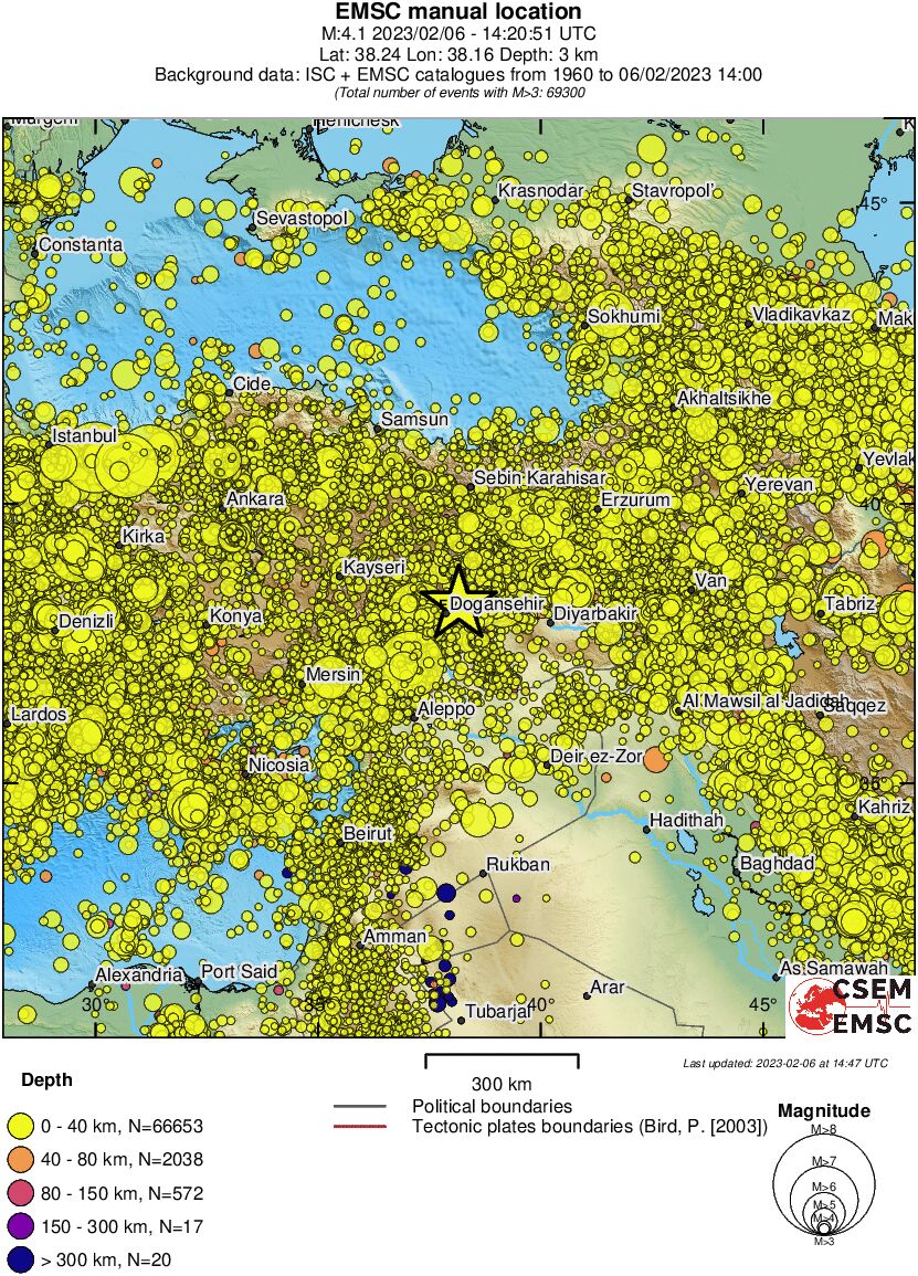 wide historical seismicity