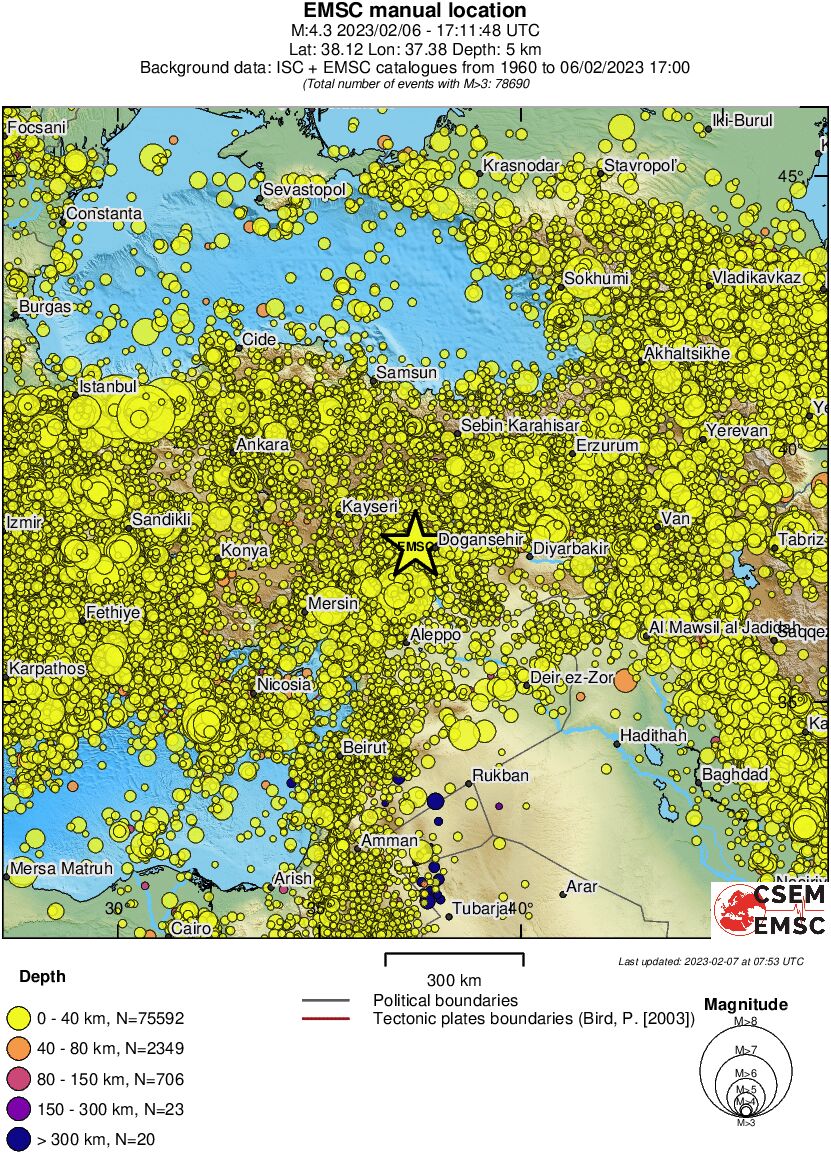 wide historical seismicity