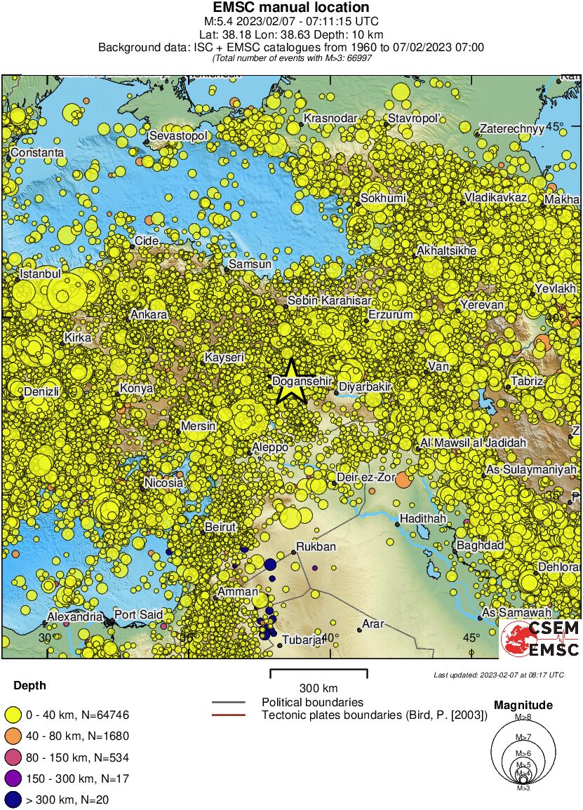 wide historical seismicity