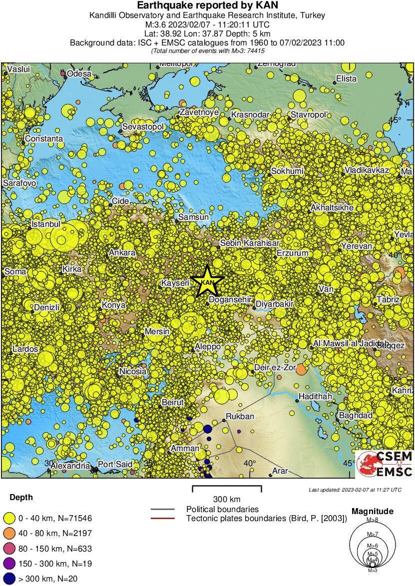 wide historical seismicity