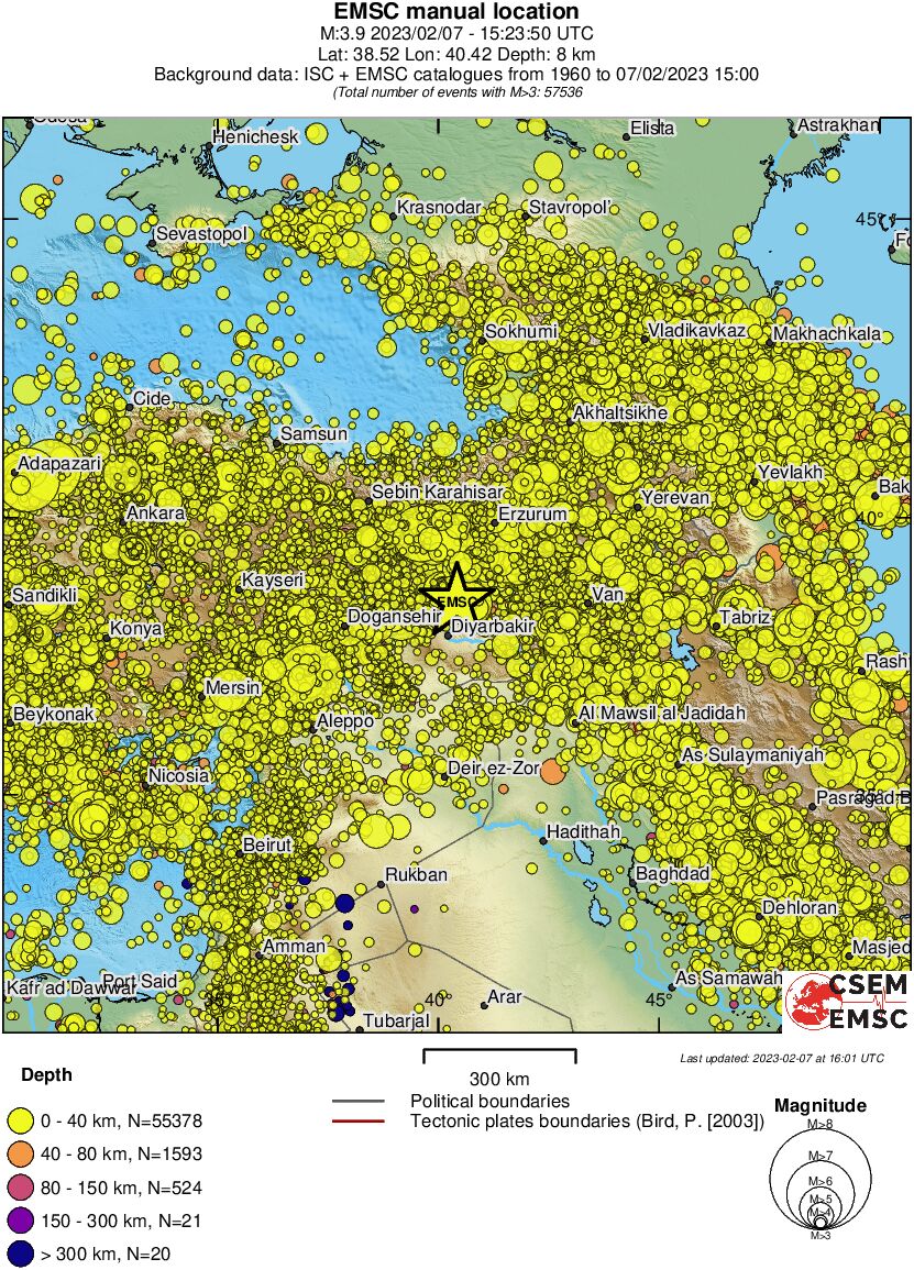wide historical seismicity