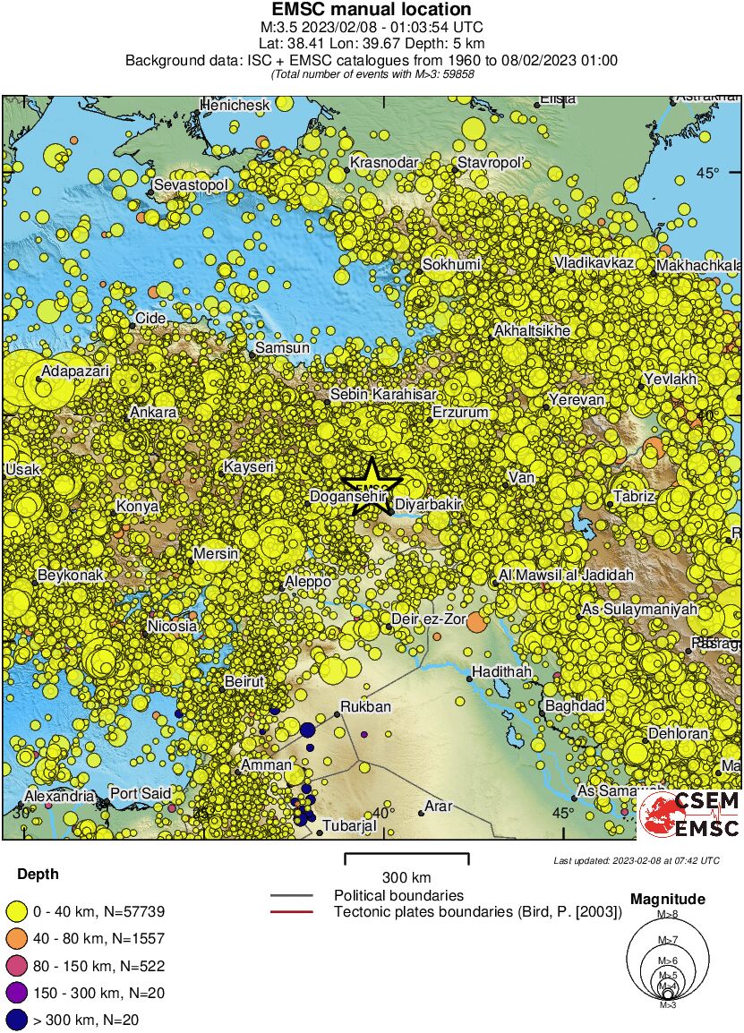 wide historical seismicity