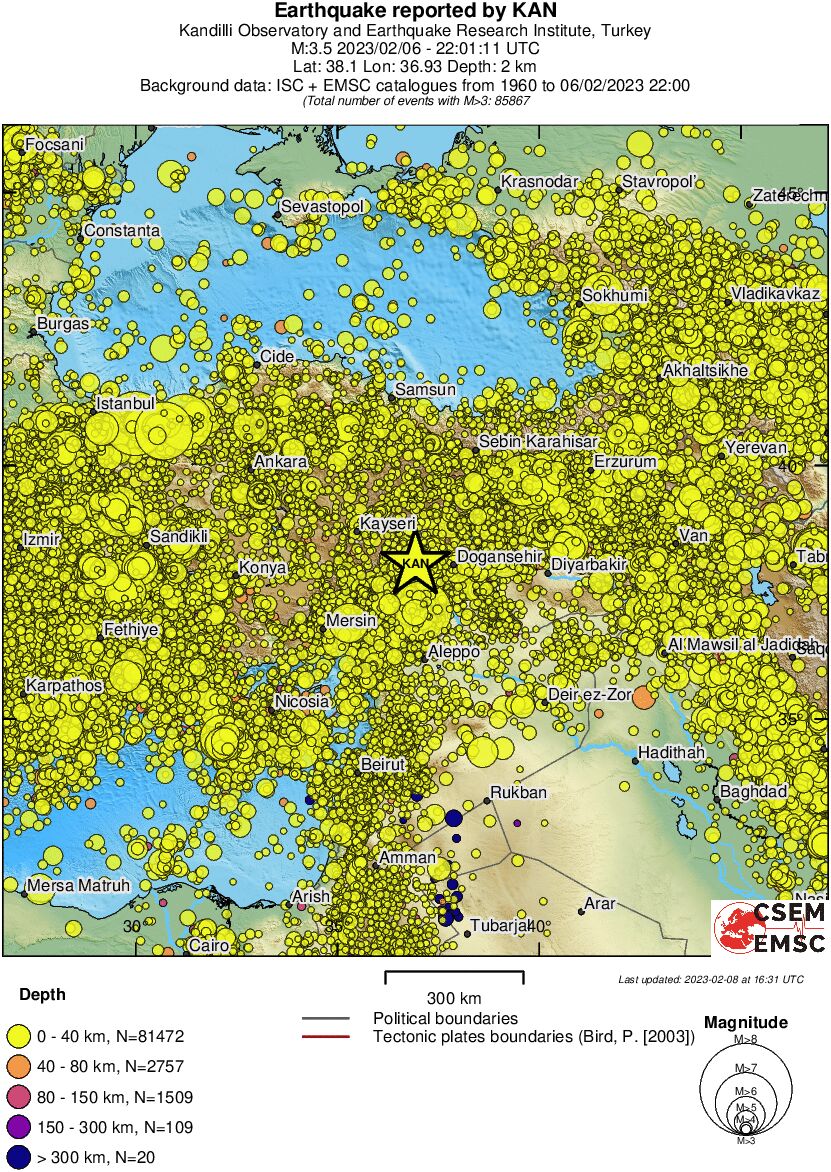 wide historical seismicity