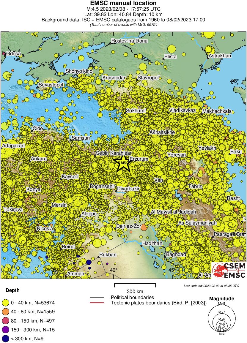 wide historical seismicity