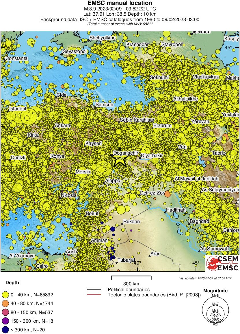 wide historical seismicity