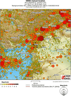 regional magnitude historical seismicity