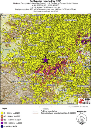regional historical seismicity