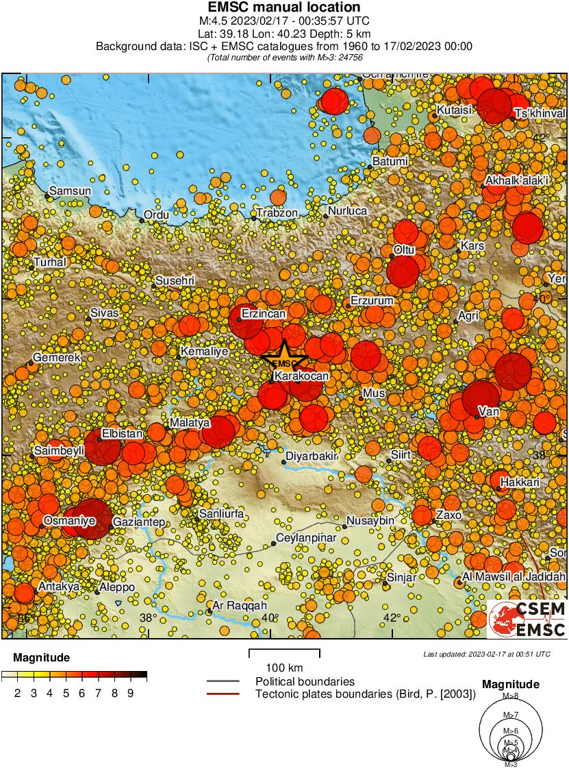 regional magnitude historical seismicity