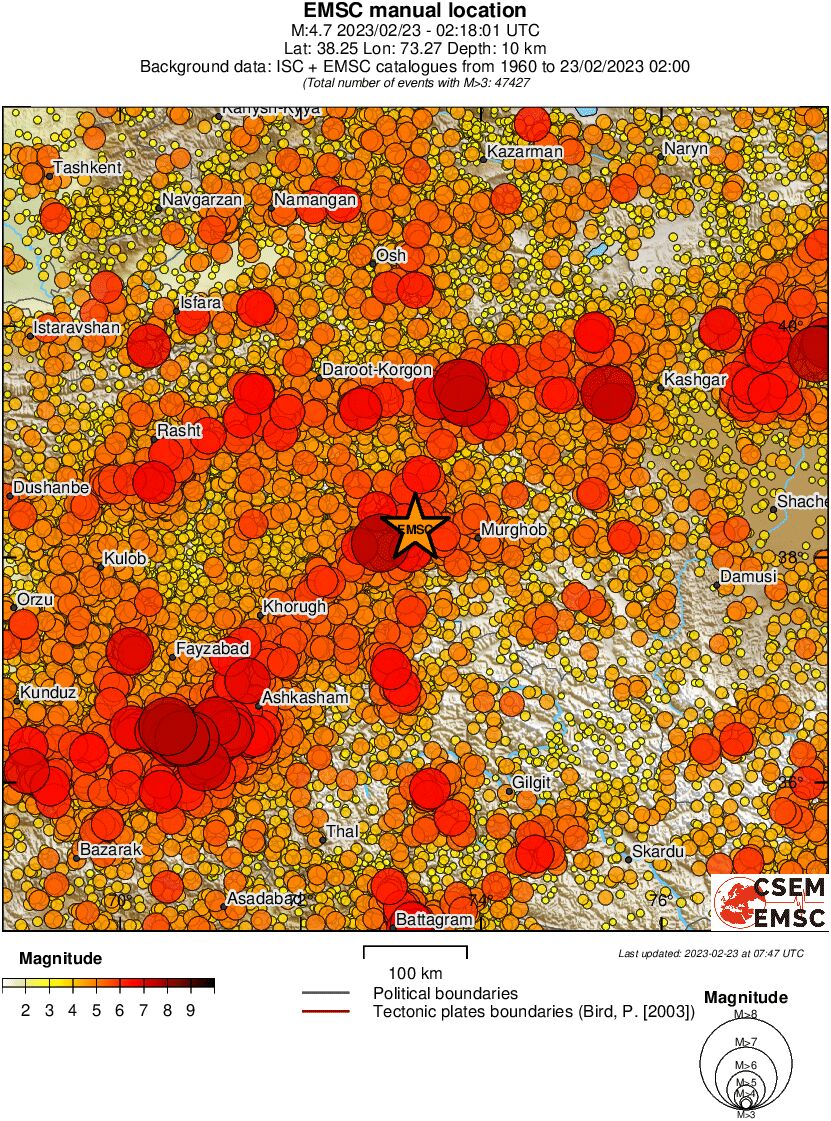 regional magnitude historical seismicity
