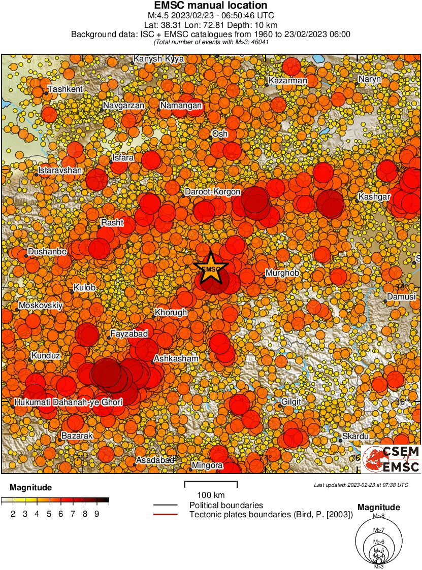 regional magnitude historical seismicity