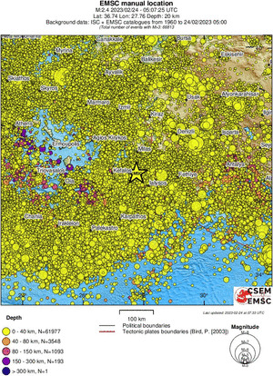 regional historical seismicity