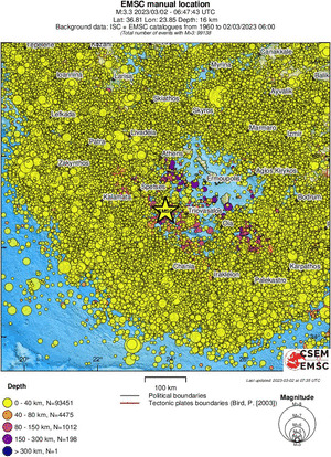 regional historical seismicity