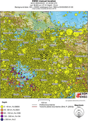 regional historical seismicity