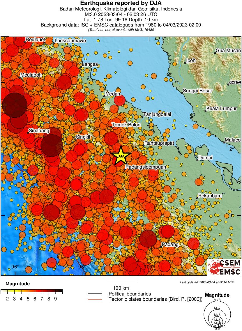 regional magnitude historical seismicity