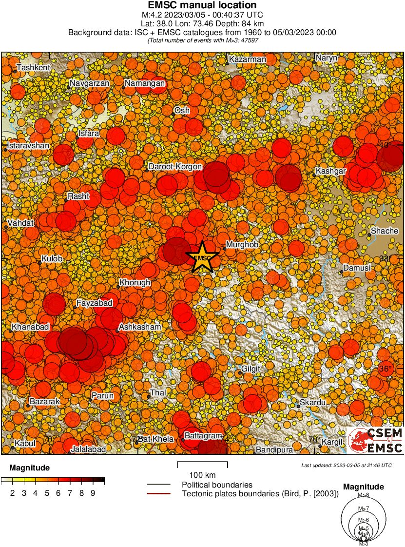 regional magnitude historical seismicity