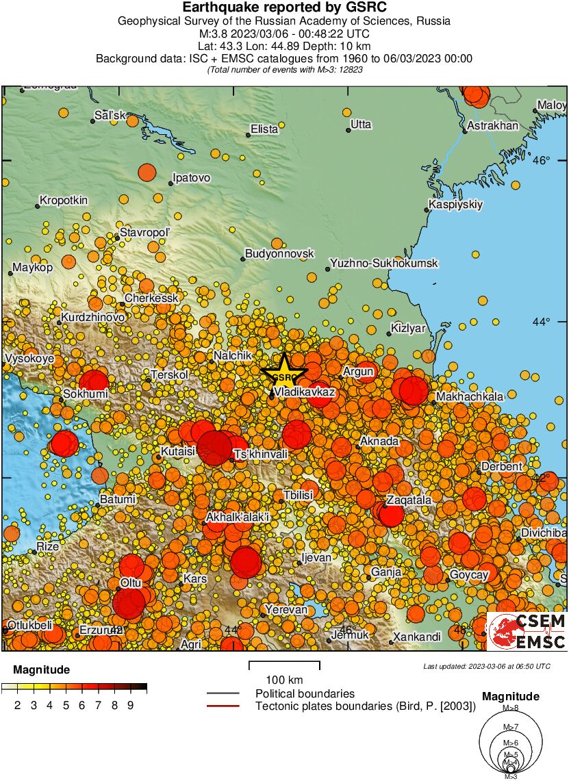regional magnitude historical seismicity