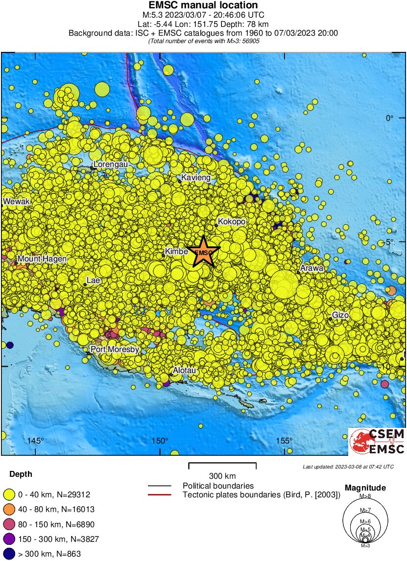 wide historical seismicity