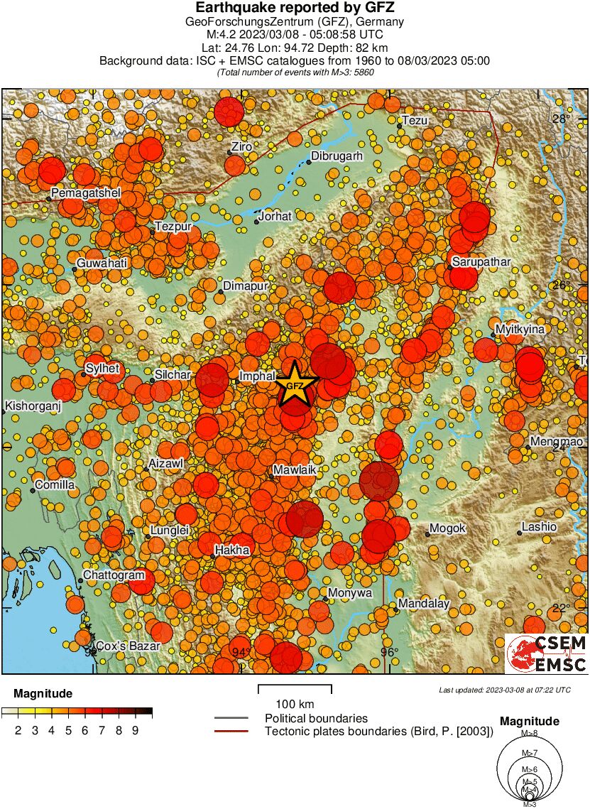 regional magnitude historical seismicity