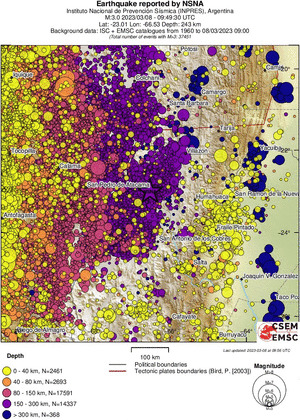 regional historical seismicity
