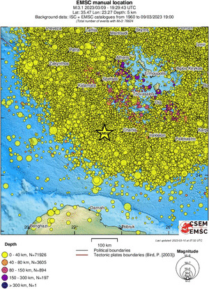 regional historical seismicity