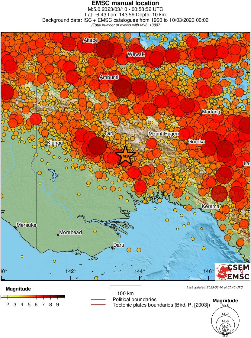 regional magnitude historical seismicity