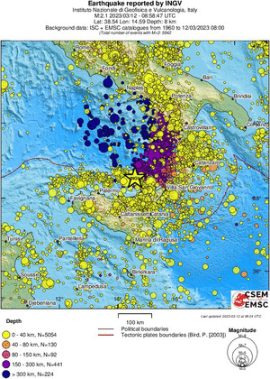 regional historical seismicity