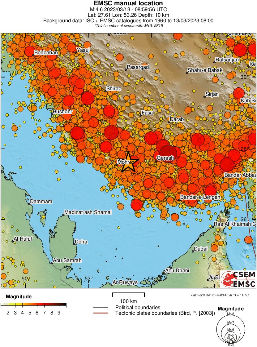 regional magnitude historical seismicity
