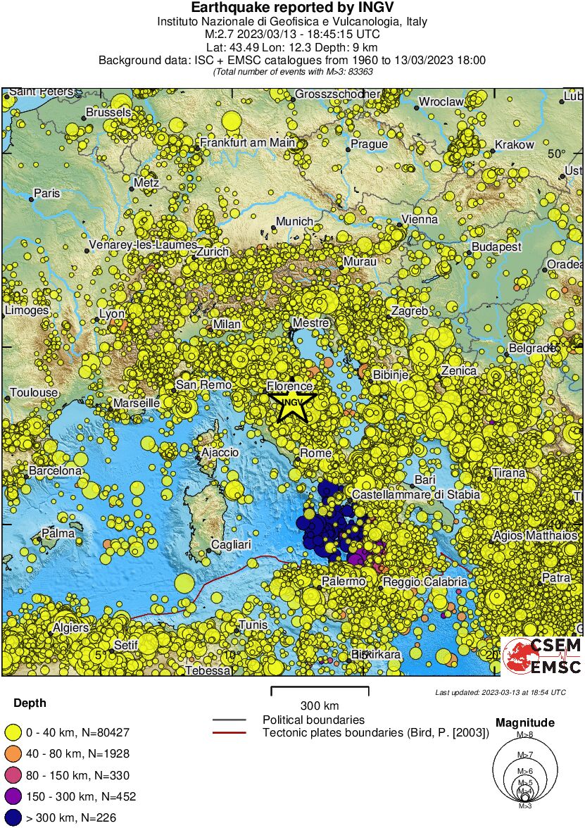 wide historical seismicity