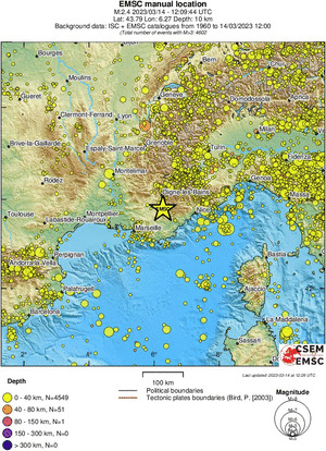 regional historical seismicity