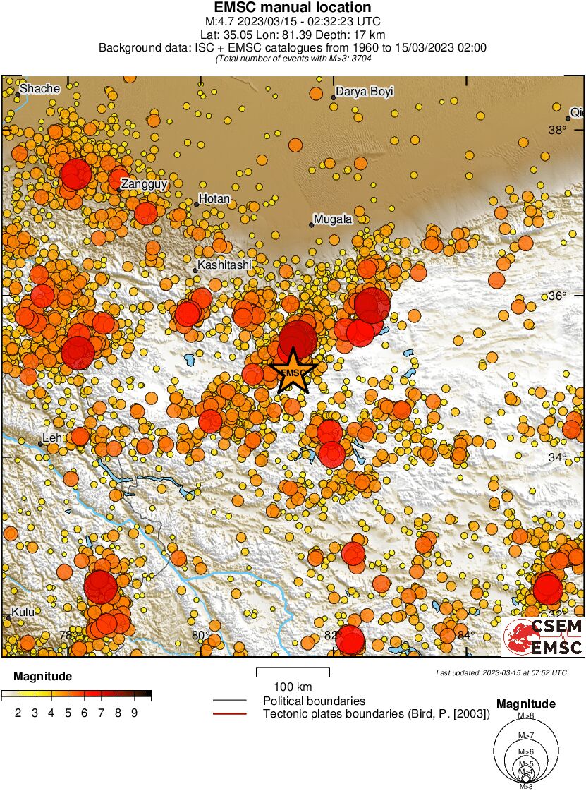 regional magnitude historical seismicity
