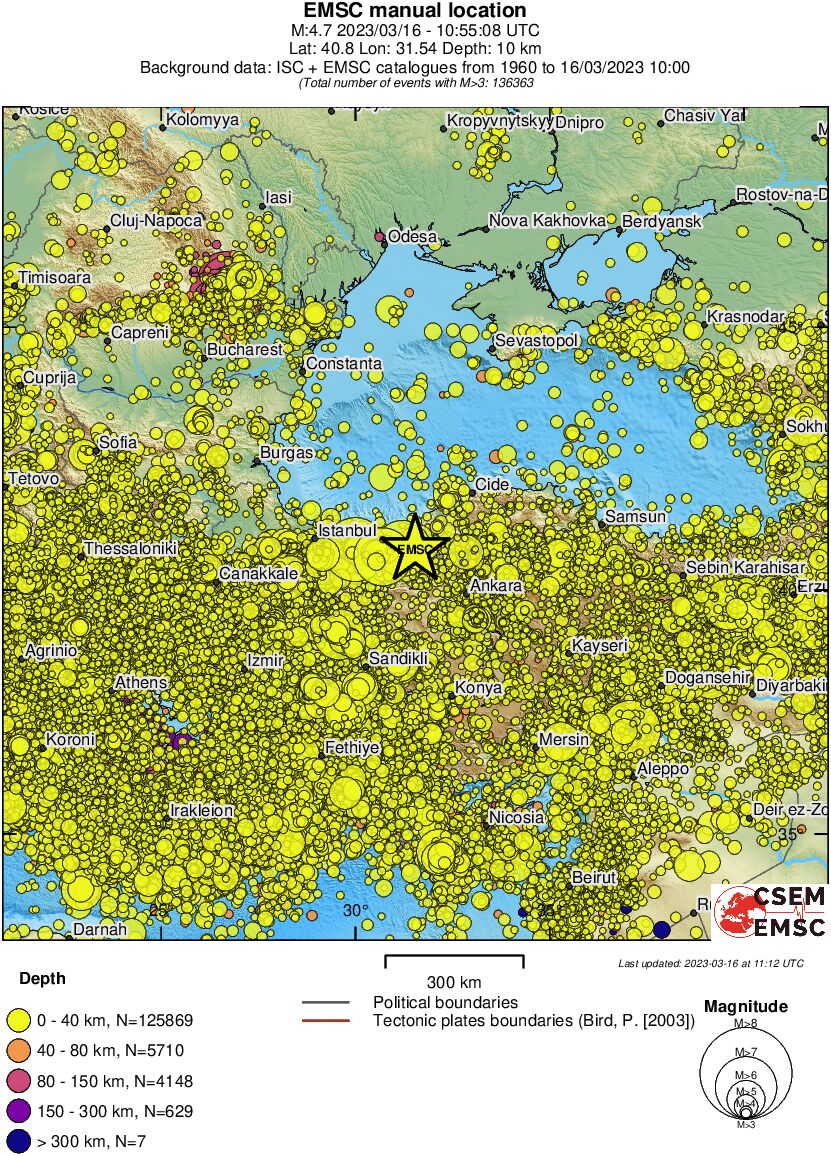 wide historical seismicity