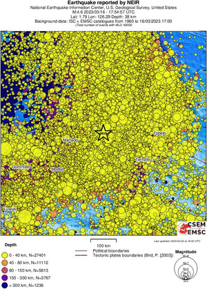 regional historical seismicity