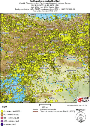 regional historical seismicity